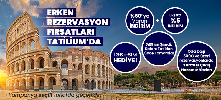 2025 Erken Rezervasyon Kampanyalı Turlar - Avrupa, Balkan, Uzakdoğu, Amerika ve daha fazlası.